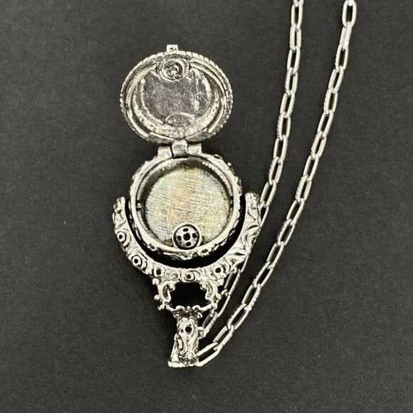 Goldette Hieroglyphic VTG Locket Spinner Pendent Fob - Picture 4 of 11